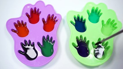 How To Make Colors Hand Finger Rainbow Pudding Milk Jelly DIY For Children