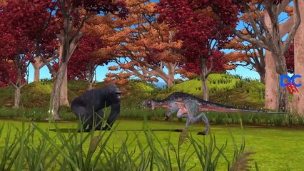 King Kong And Dinosaurs Death Fight Battle Movie - King Kong Vs Dinosaurs Short Film 3D Cartoon