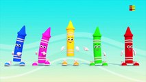 Bút chì màu ngón tay gia đình | Phim hoạt hình cho trẻ em | video giáo dục | Crayons Finger Family