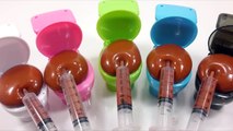 Toilet Chocolate Poop Syringe Water Balloons Learn Colors Slime Toy Surprise