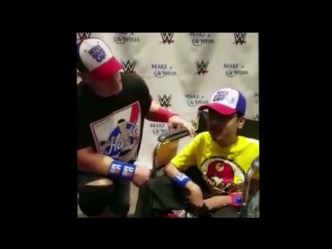 Make-A-Wish child meet his hero WWE World Champion John Cena in USA