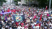 Sao Paulo protesta contra recortes al gasto público