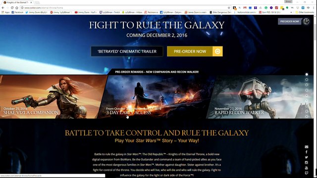 Star Wars The Old Republic- Knights of the Eternal Throne-Countdown to Fri, Dec. 2, 2016