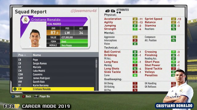 FIFA 17 vs FIFA 16 - CRISTIANO RONALDO CAREER MODE COMPARISON