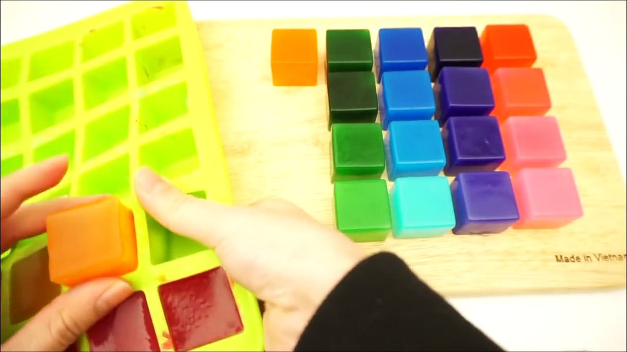 How to Make Colors Cube Jelly Pudding DIY Rainbow Block Gummy