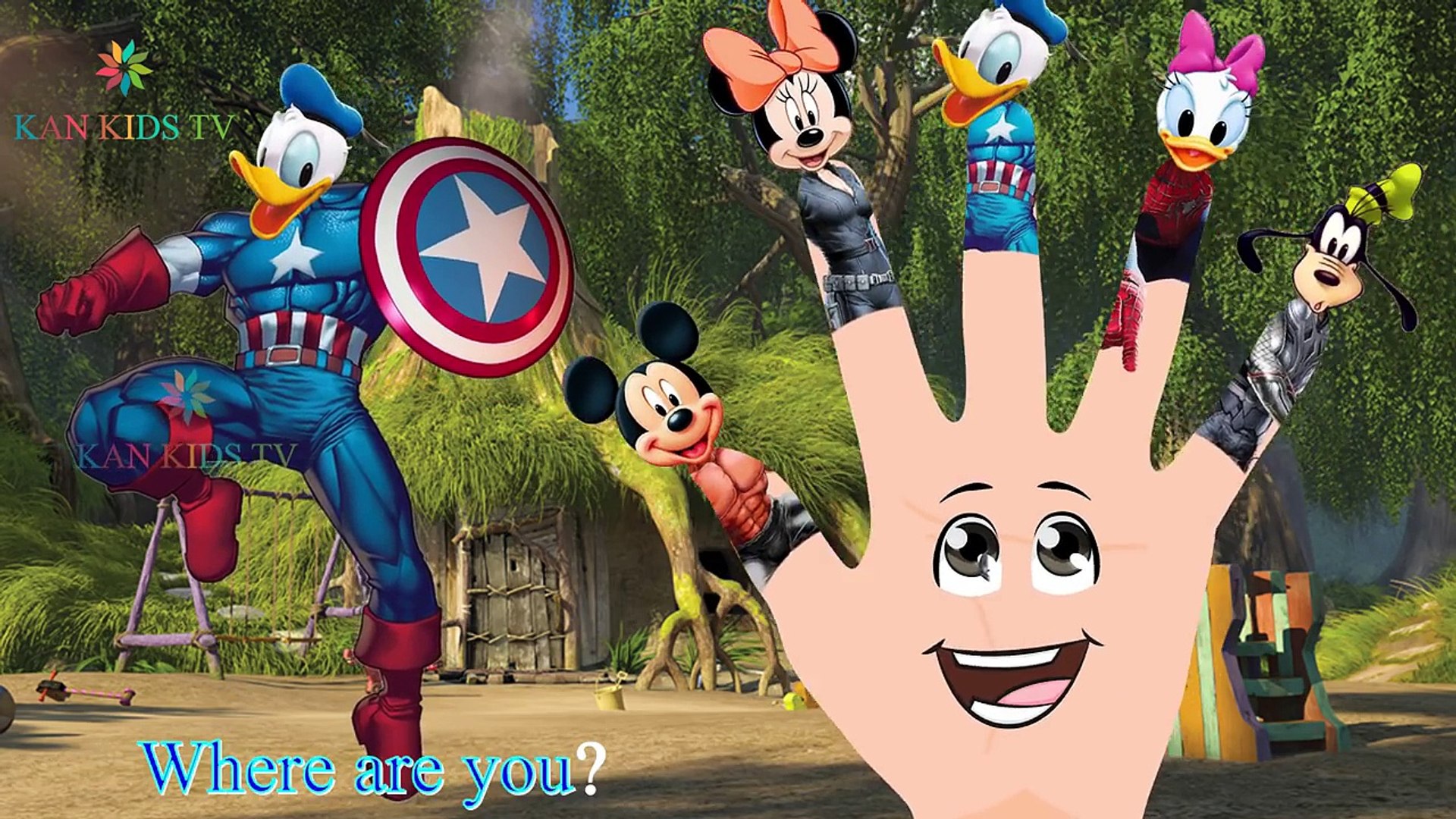 ⁣Mickey Mouse Thor Hulk Captain America Spiderman Finger Family Songs | Kan Kids TV