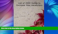Pre Order List of 2000 Words to Increase Your Vocabulary Nicholas Kuvaas mp3