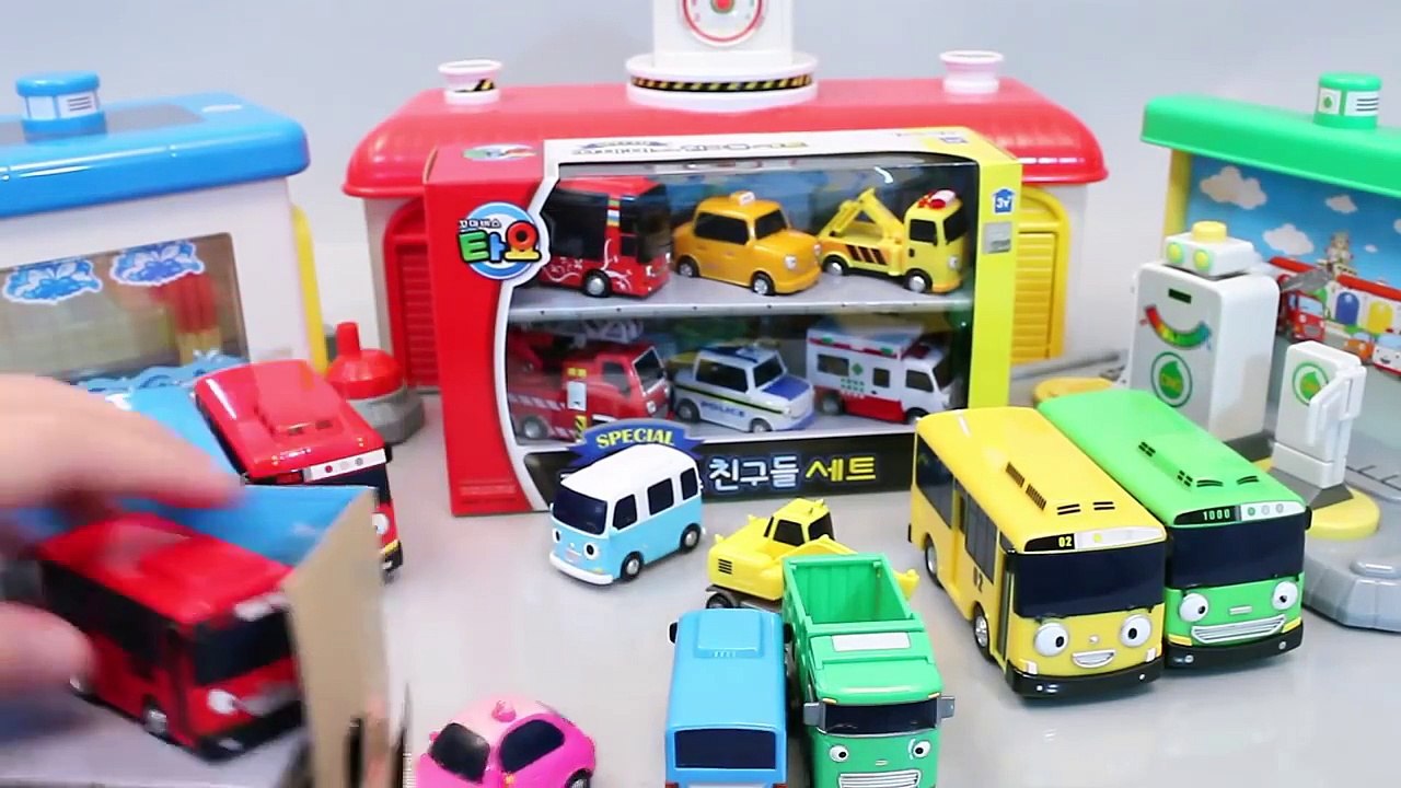 Tayo the Little Bus Garage Toy Surprise Eggs English Learn Numbers Colors Disney Pixar Cars YouTub