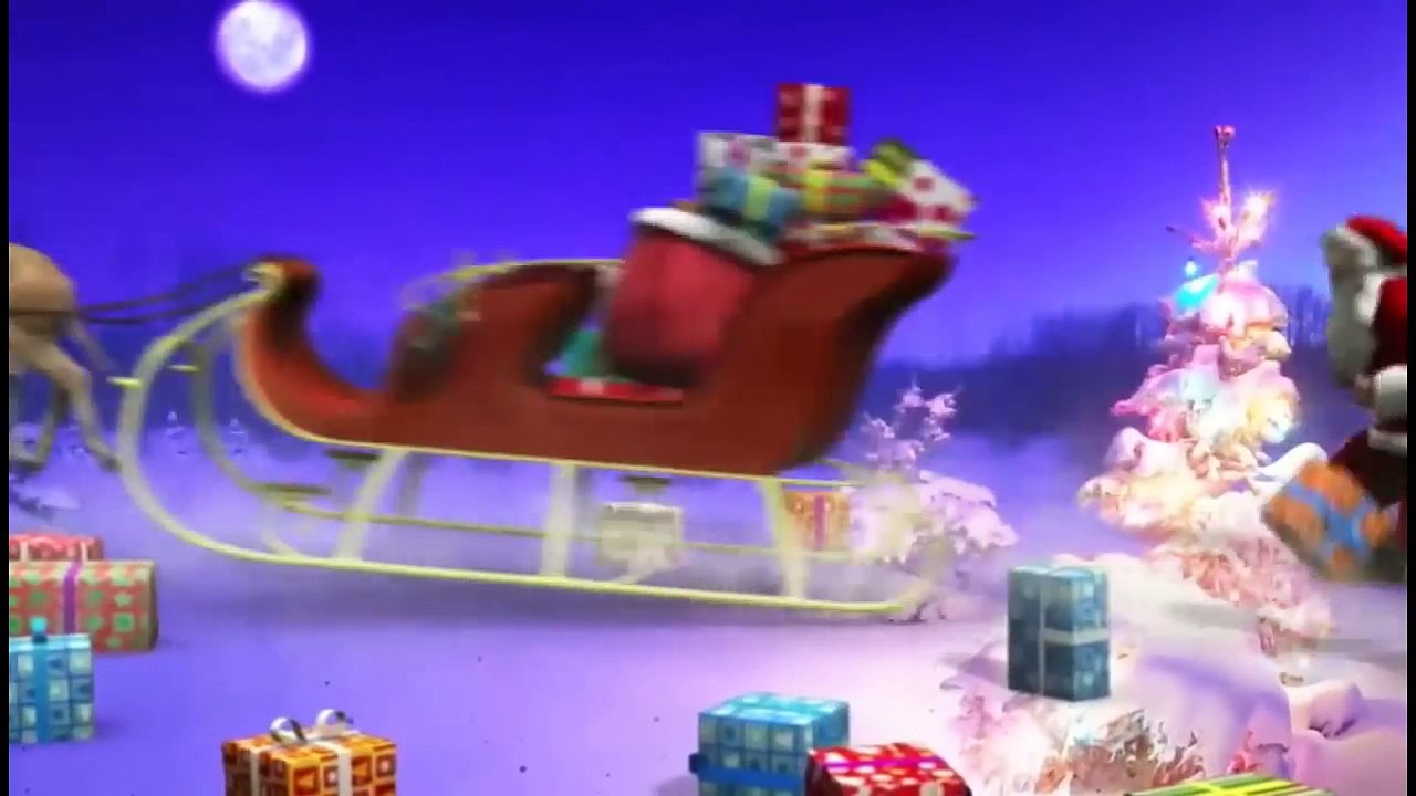 Santa and Reindeers - Merry Christmas and a Happy New Year.