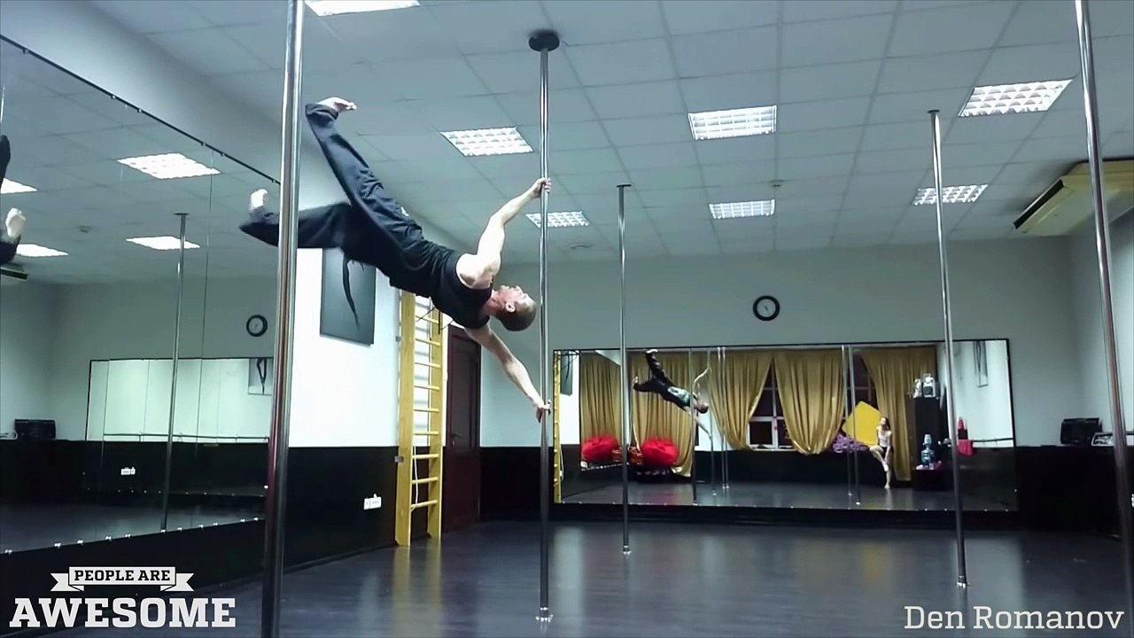 Walking on air! Amazing anti-gravity pole stepping PEOPLE ARE AWESOME 2016 HD