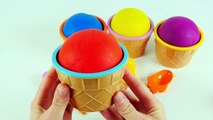 Learn Colors Play Doh Ice Cream Surprise Toys Finding Frozen Olaf, Petshop & Angry Birds - Fun Toys
