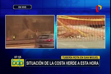 Costa Verde: liberan vía tras aniego por rotura de tubería