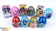 10 Surprise Eggs, Tsum Tsum Kinder Surprise Mickey Mouse Cars Pokemon Frozen Winnie the Pooh Eggs