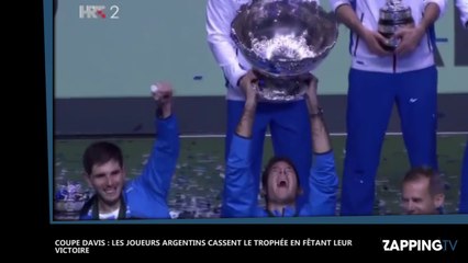 Coupe Davis : Les joueurs argentins cassent le trophée en fêtant leur victoire