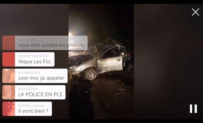 Accident de la route en direct sur periscope.