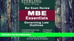 Best Price Sterling Bar Exam Review MBE Essentials: Governing Law Outlines (Sterling Test Prep)