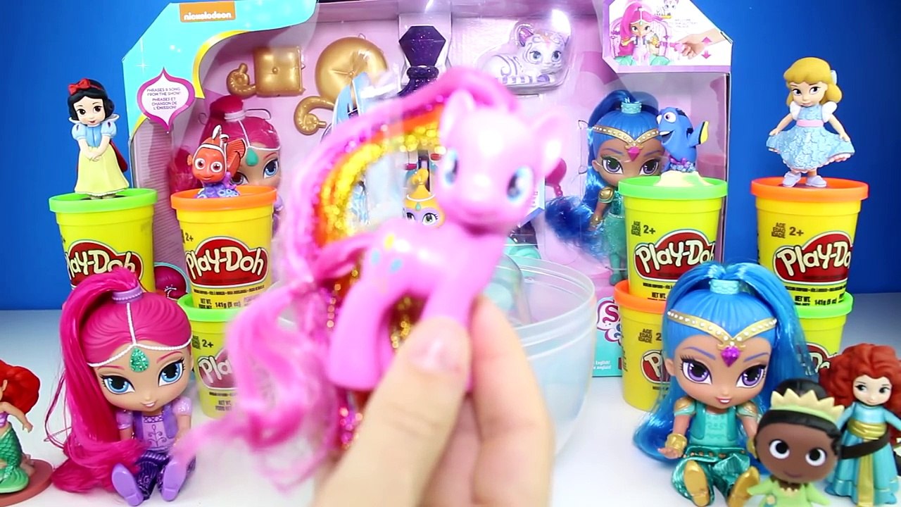 Giant Shimmer and Shine Play Doh Surprise Egg - Shimmer & Shine Toys, Princess Tiana, Shopkins & MLP