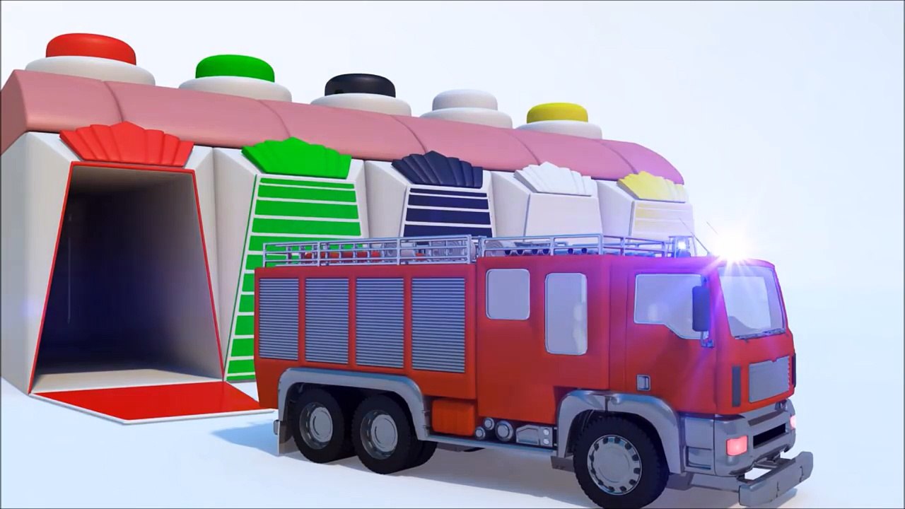 Colors for Children to Learn with Car Transporter Street Vehicle 3D - Colours for Kids to Learn