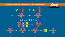Learn Fractions - Adding and subtracting fractions with whole and mixed numbers