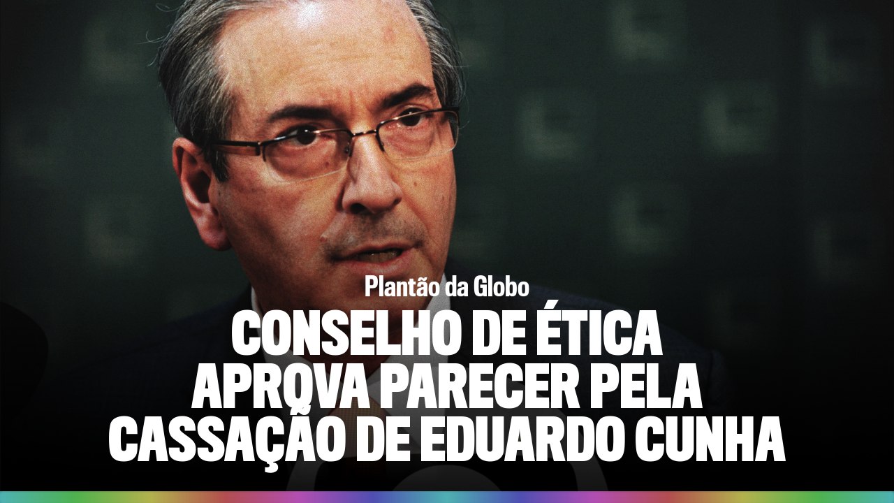 Plantão da Globo - Conselho de Ética aprova parecer pela cassação de Eduardo Cunha (14/06/16) [HD]