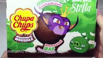 Angry Birds Stella сюрпризы Чупа Чупс как Киндеры ( Unboxing Surprise Eggs Angry Birds Chupa Chups )