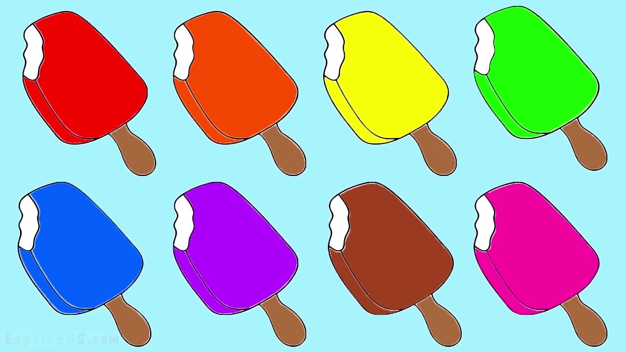 Learn Colors with Rainbow Popsicle Ice Cream Peppa Pig Coloring Pages (22)