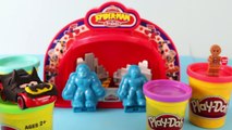 Play Doh Spiderman Superheroes Set with Disney Cars Lightning McQueen as Batman and The Hulk