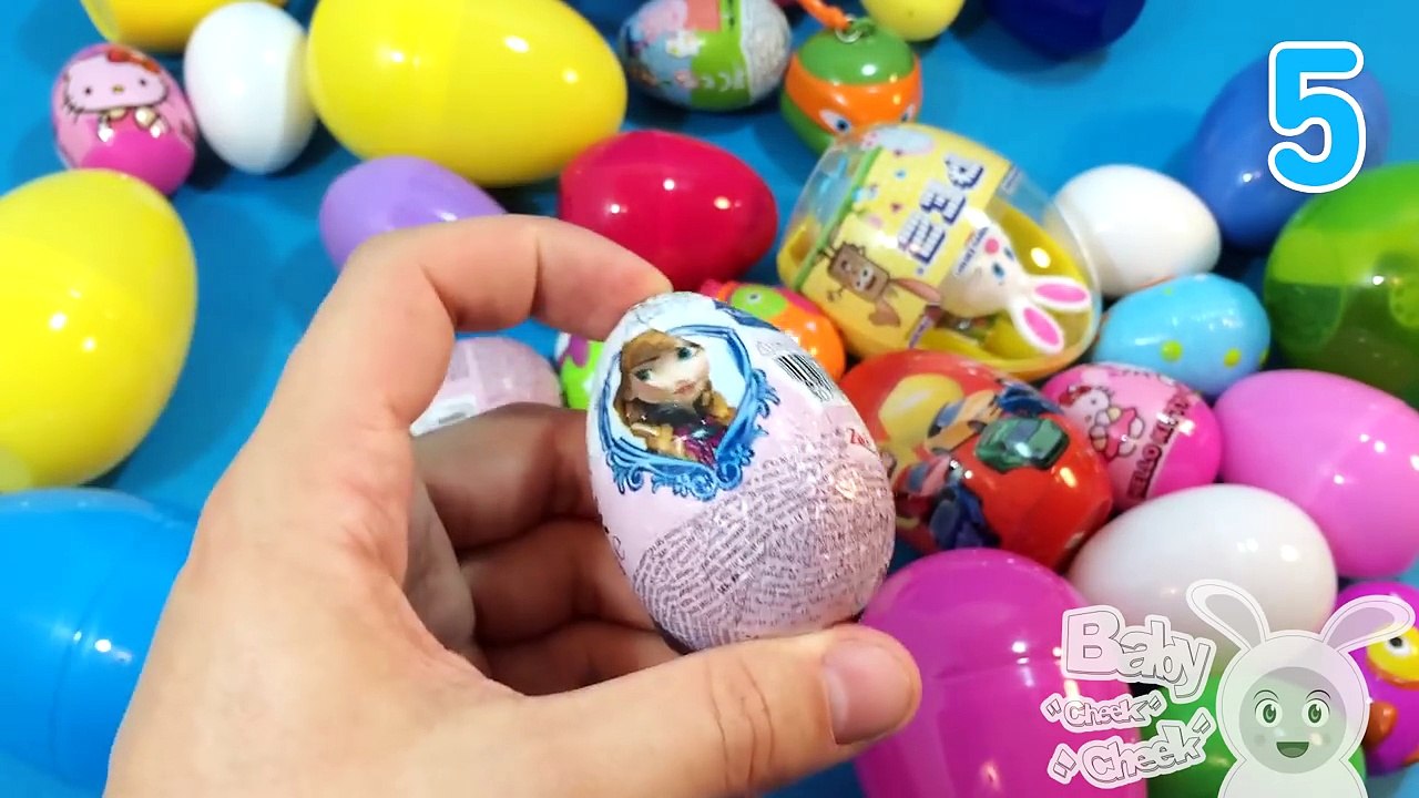 New Huge 40 Surprise Eggs Opening Kinder Surprise Disney Frozen Angry Birds Star Wars