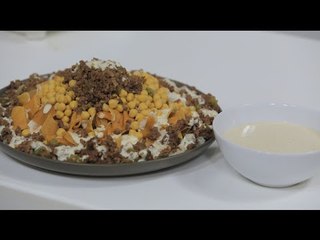 فتة حمص باللحمة المفرومة و الطحينة | نجلاء الشرشابي