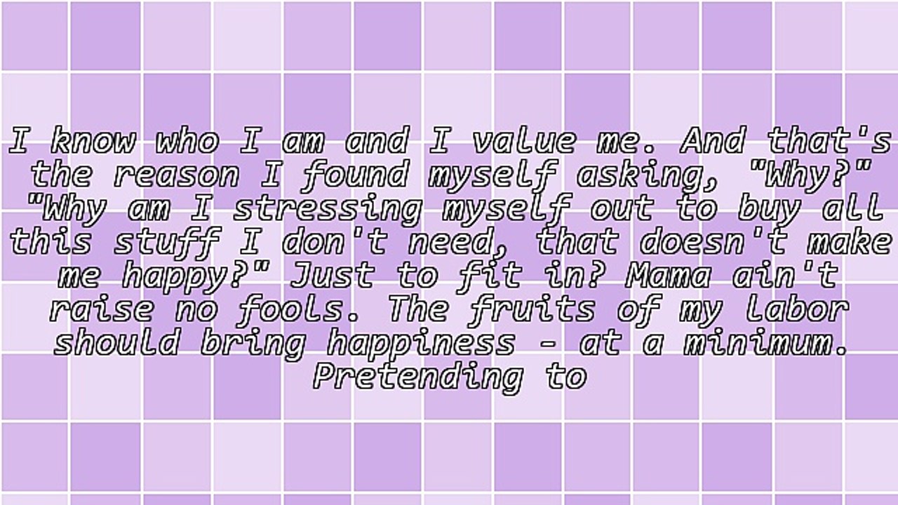 Dear Joneses, You Win!