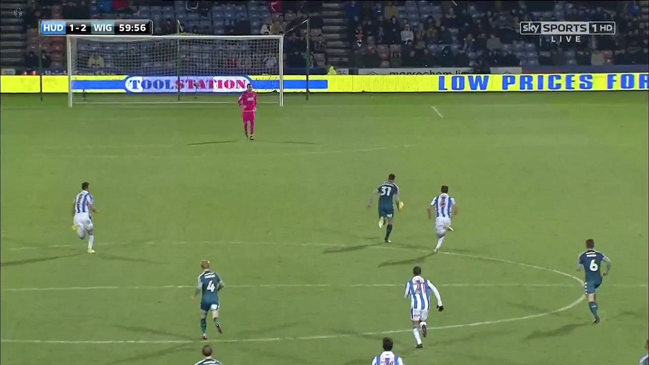 Yanic Wildschut Goal HD - Huddersfield 1-2 Wigan  - 28-11.2016
