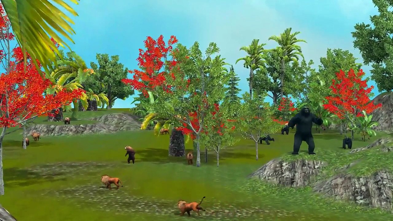 Gorilla Finger Family Rhymes Top Nursery Animated Animal Finger Family Rhymes For Children