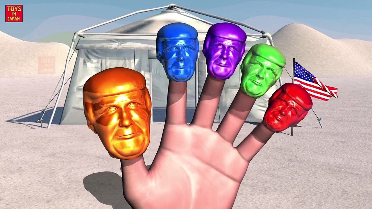 DONALD TRUMP - DINOSAUR PTERODACTYL CANDY FLYING Finger Family & MORE | 3D Nursery Rhymes