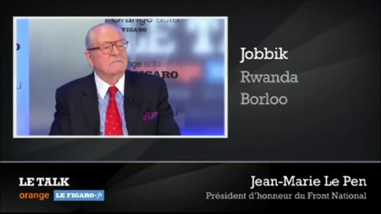 Françafrique - selon Jean-Marie Le Pen, la France a une responsabilité dans le génocide rwandais
