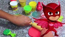 PJ Mask Owlette Eats PLAY DOH PIZZA Toddlers Learing Colors Numbers Counting Best Video Fun