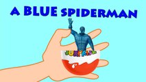Spiderman Animated Kinder Surprise Eggs for Learning Colors - Learn Colours for Children