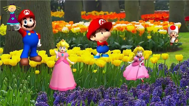 Finger Family MARIO Rhymes for Children | 2D Finger Family for Children Cartoon Rhymes