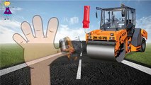 ROAD ROLLER Finger Family Rhymes for Children | 2D Song for Kids and Children