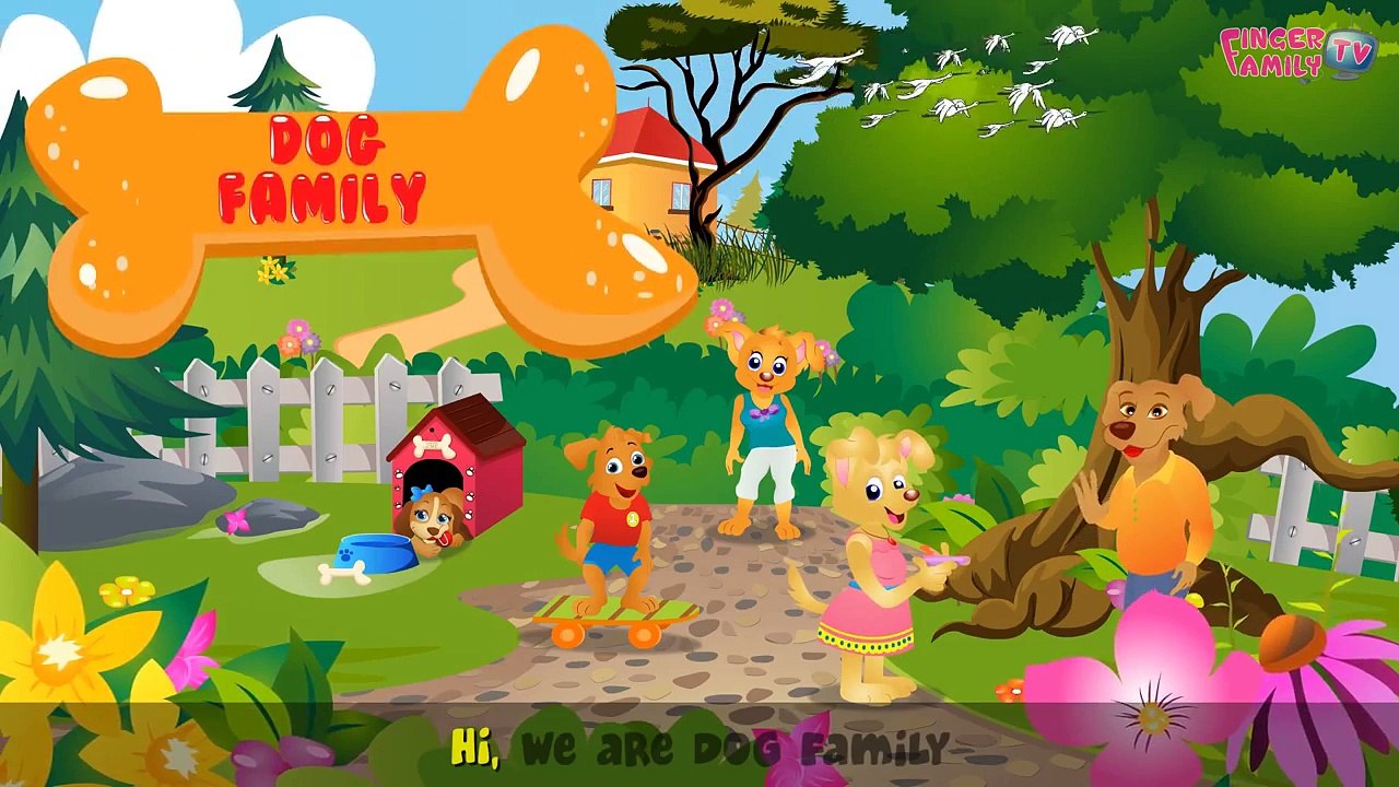 Dog Cartoons Singing Finger Family Children Nursery Rhymes | Dog Finger Family Rhymes