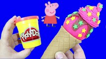 PLAY DOH STAR!!! - MAKE Ice Cream Frozen Playdoh & Peppa pig Kids TOYS