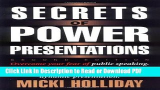 Read Secrets of Power Presentations: Second Edition Free Books