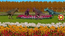 Dinosaur Cartoon FInger Family | Hot Cross Buns And More | Ringa Ringa Roses Nursery Rhymes