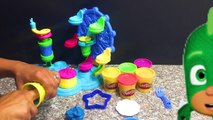PJ MASKS GEKKO Play Doh Rainbow Cake Surprise Toy Learning Colors Learn To Count for Toddlers