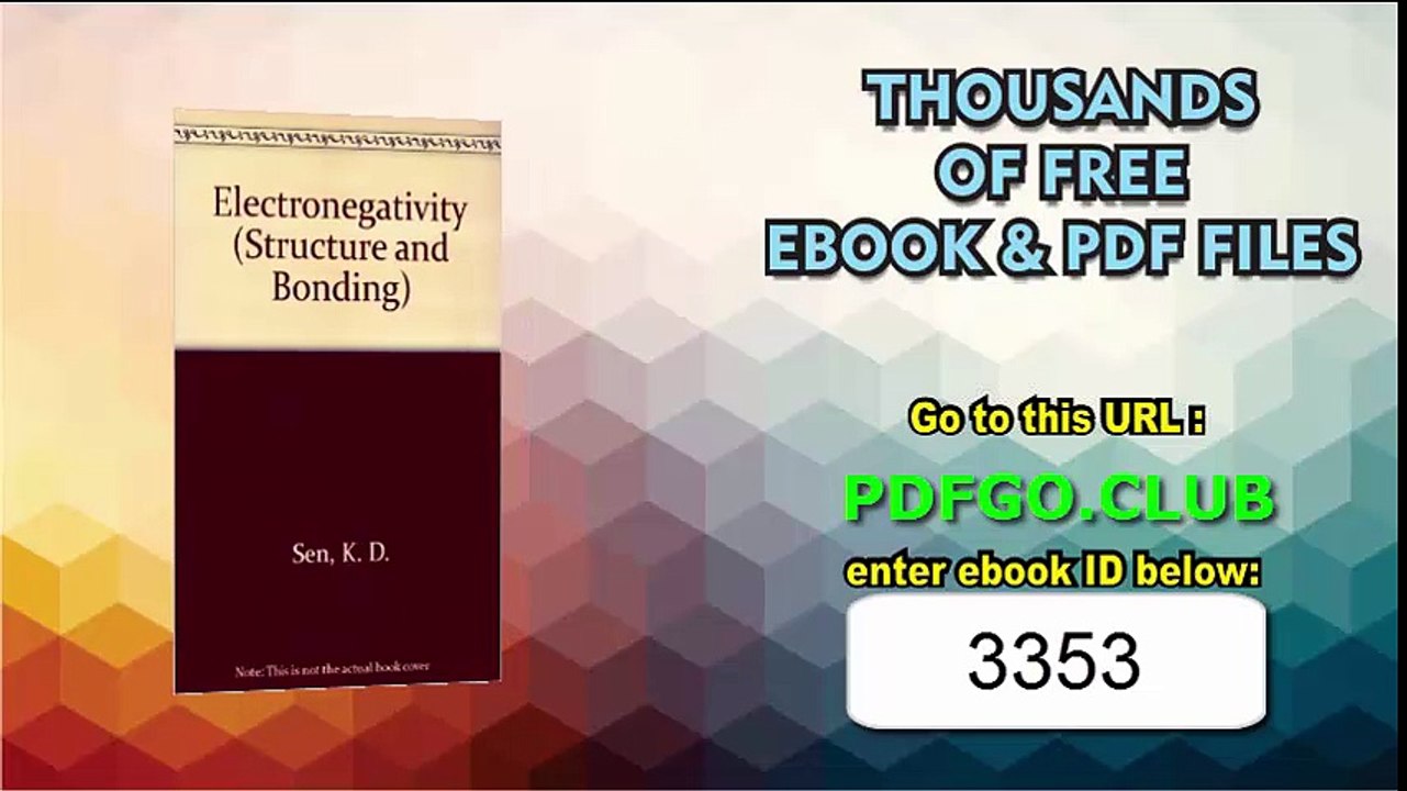 Electronegativity (Stucture and Bonding)