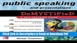 Read Public Speaking and Presentations Demystified Book Online