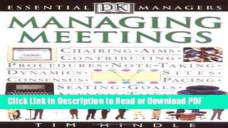 Read Essential Managers: Managing Meetings (DK Essential Managers) Ebook Online