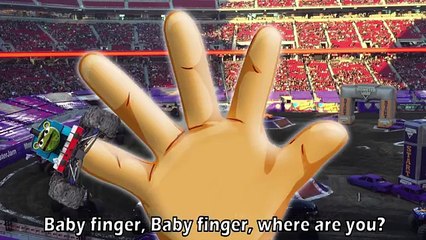 Sesame Street Monster Truck Finger Family Nursery Rhymes Cookie Monster Big Bird Elmo Ernie Cookie