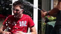 Champagne Cork to the Face - The Slow Mo Guys