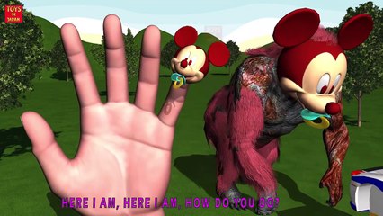 GORILLA MICKEY MOUSE VS POLICE CAR Finger Family