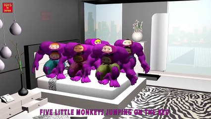 5 Little MASHA PINK HULK Jumping On The Bed & MORE | Nursery Rhymes for Children | 3D Animation